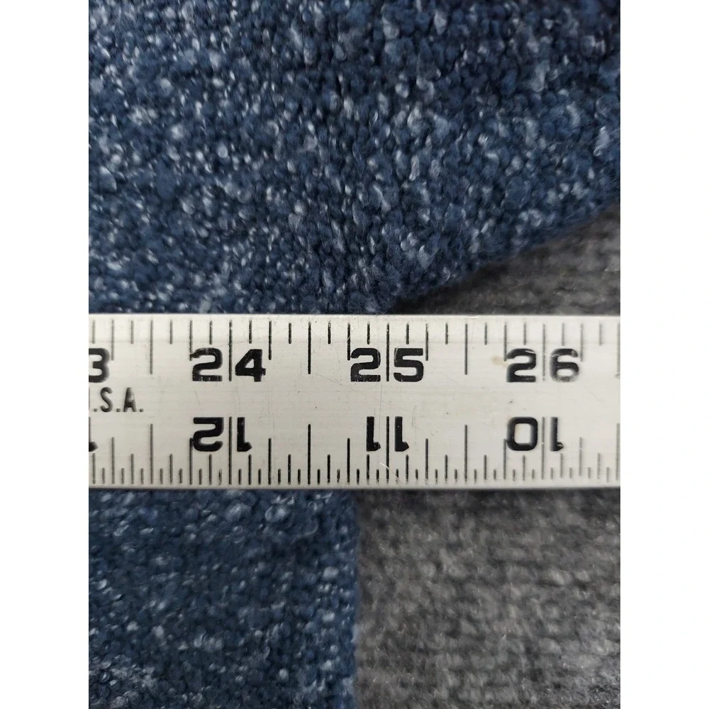 Pure J Jill Sweater Women's Medium Blue Knit Boxy Pockets Oversized Short Sleeve